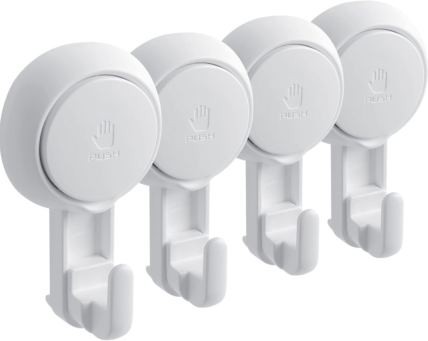 Zestaw 4 mocnych przyssawek próżniowych, udźwig 5 kg, wielokrotnego użytku, nadaje się do łazienki i kuchni