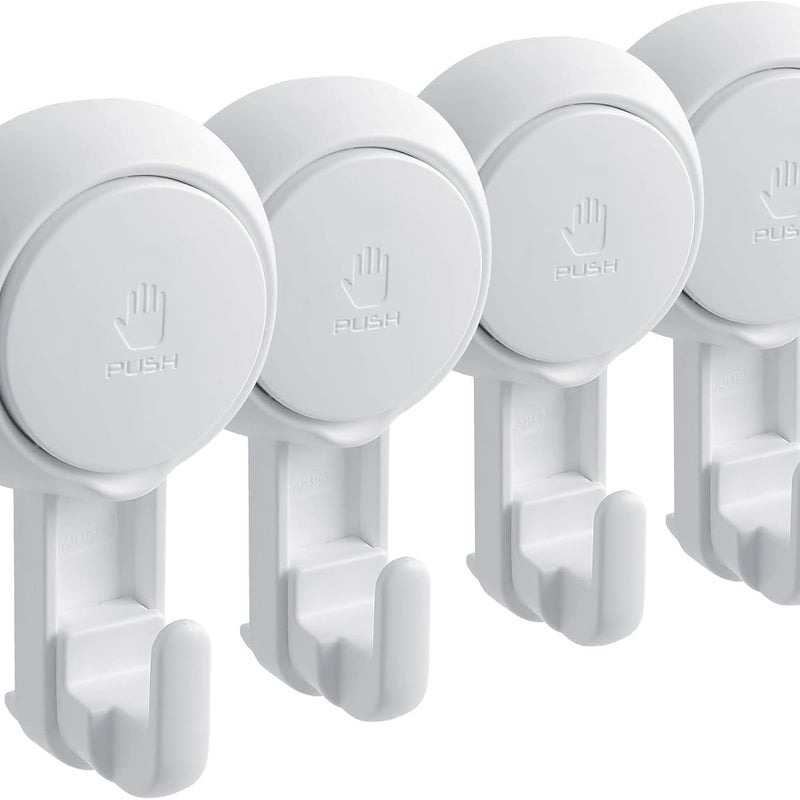 Zestaw 4 mocnych przyssawek próżniowych, udźwig 5 kg, wielokrotnego użytku, nadaje się do łazienki i kuchni