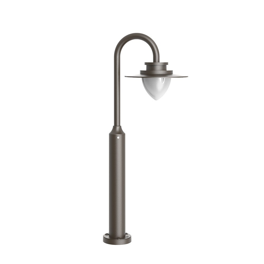 Baliza de exterior led calais 8w marrón óxido 3000k ip54 ik08 alto 80cm iberlamp