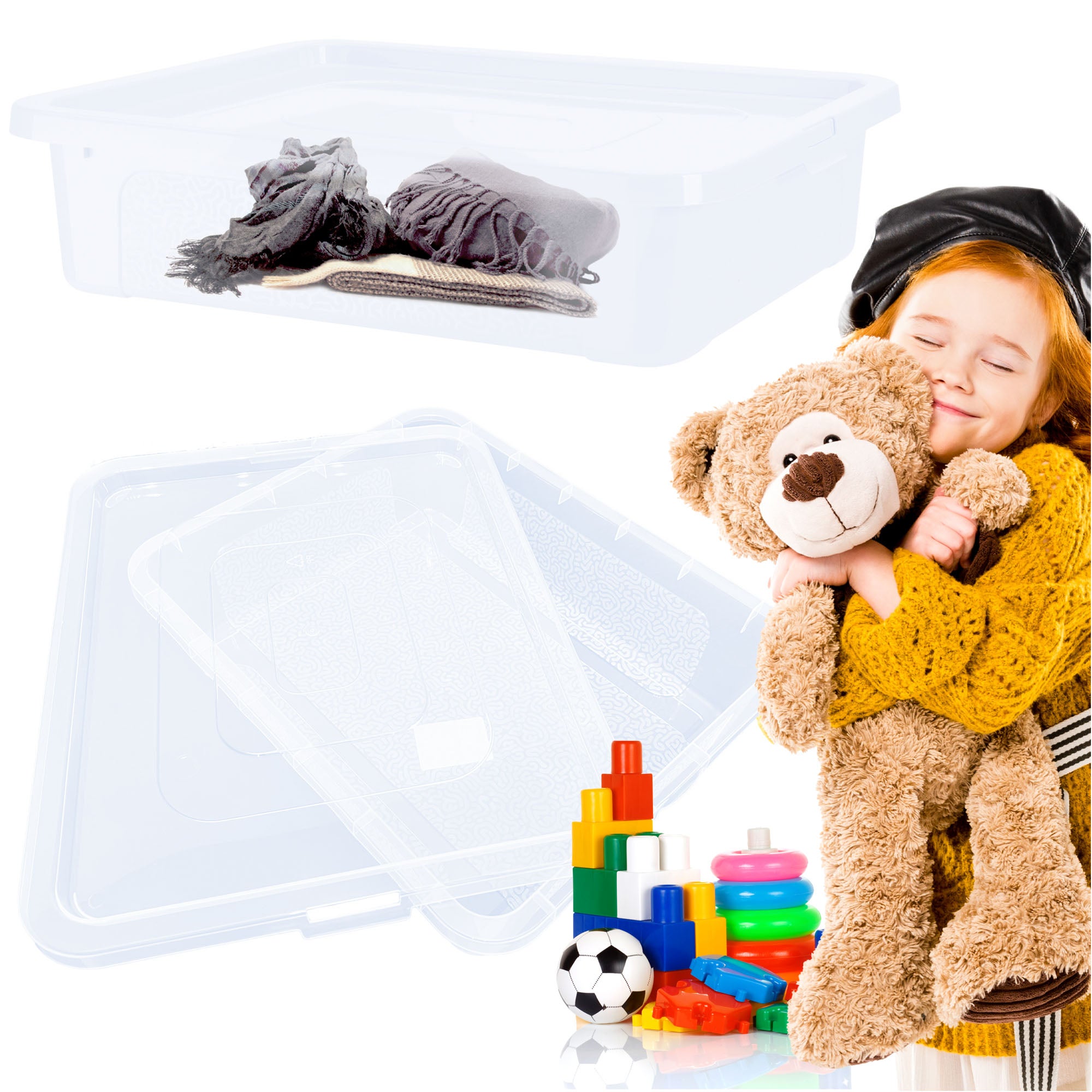 Pojemnik Pudło Plastikowe Pojemniki Z Pokrywą MultiBox 40x33x10 cm, 10 L