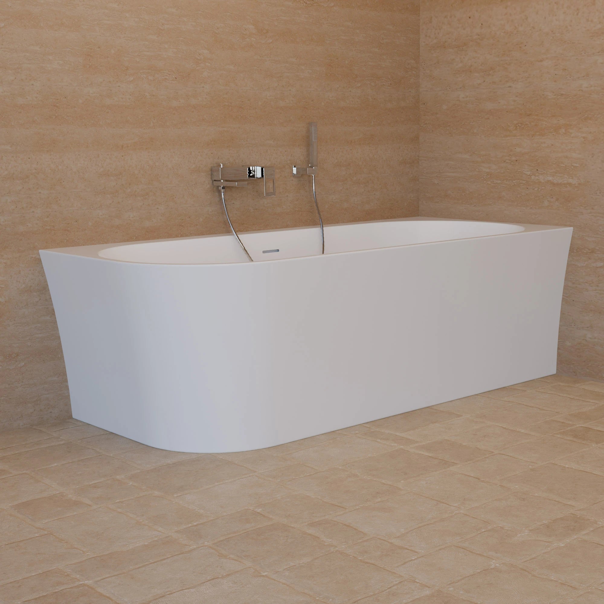 Baignoire Ilot Cosmic 180 droite blanche 180 x80 x58 cm, by SPALINA - 3