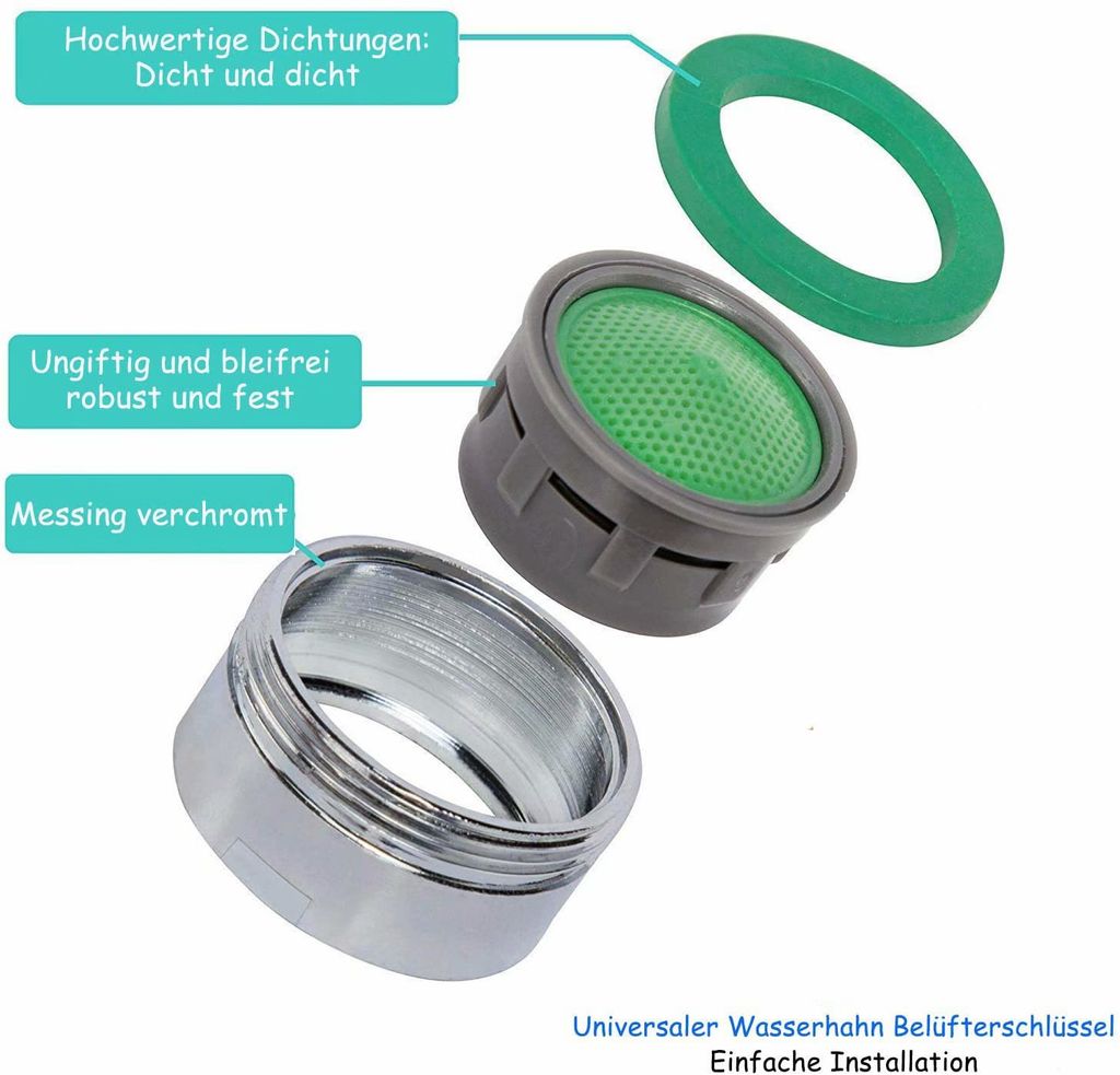 12 X FILTRE De Buse D'a Rateur Robinet En Laiton M24 Pour Conomie D'eau