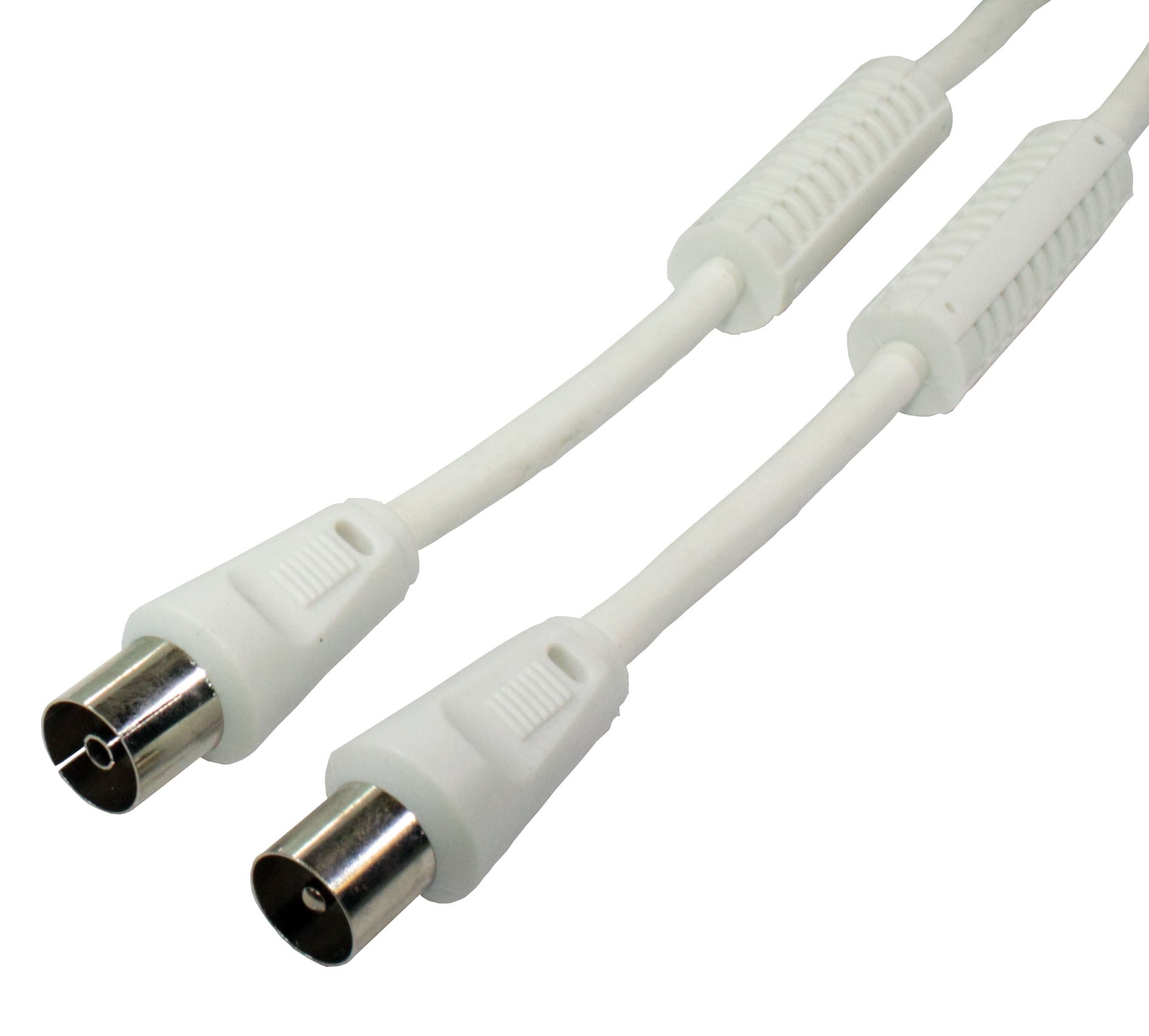 Conecto Cable De Antena De TV (3.3 Ft, Enchufe IEC, Enchufe IEC, Blanco, 3.3 Ft