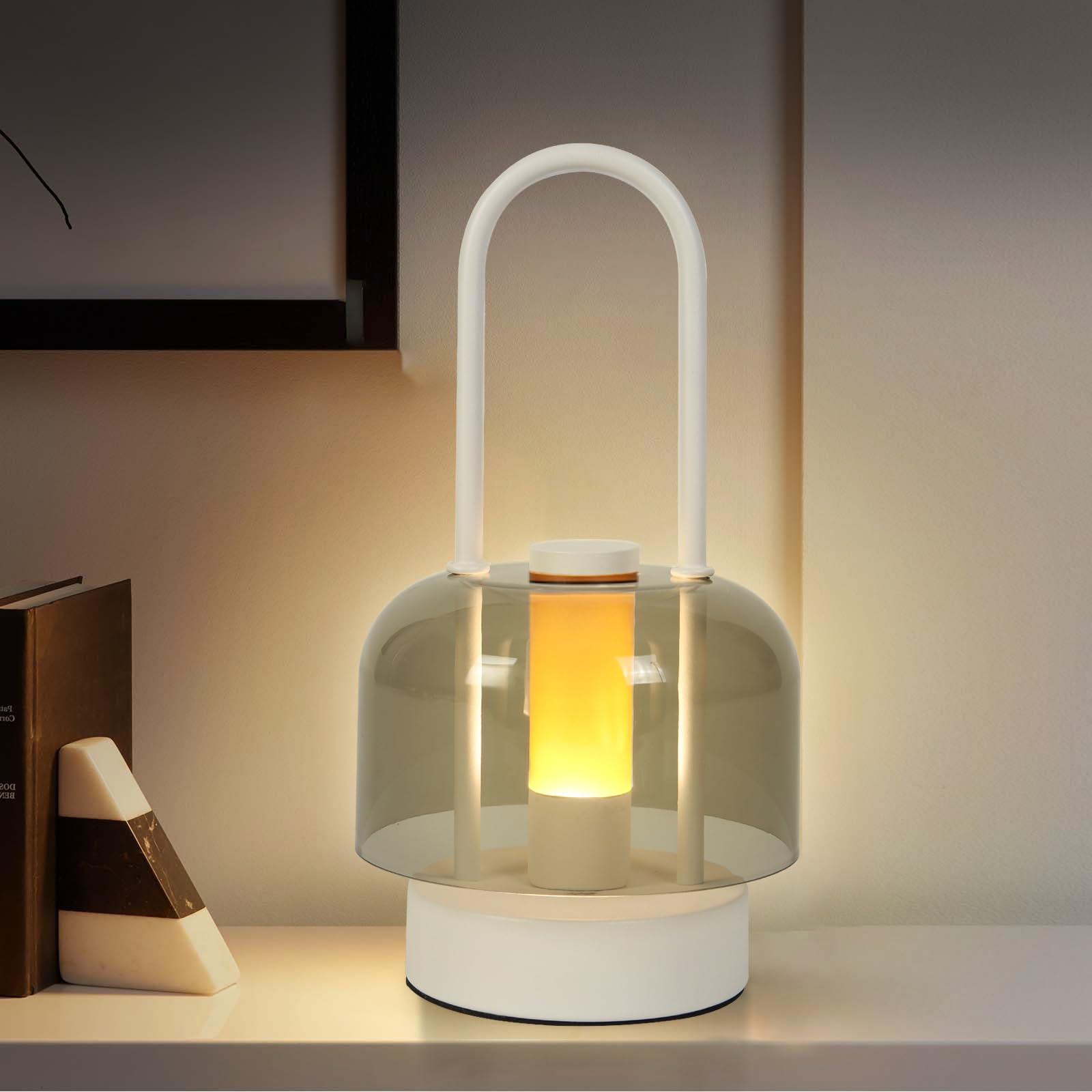 Dotykowa lampka biurkowa LED z możliwością ładowania, bezprzewodowa lampka nocna ze ściemniaczem, odpowiednia do salonu, sypialni, baru, na balkon