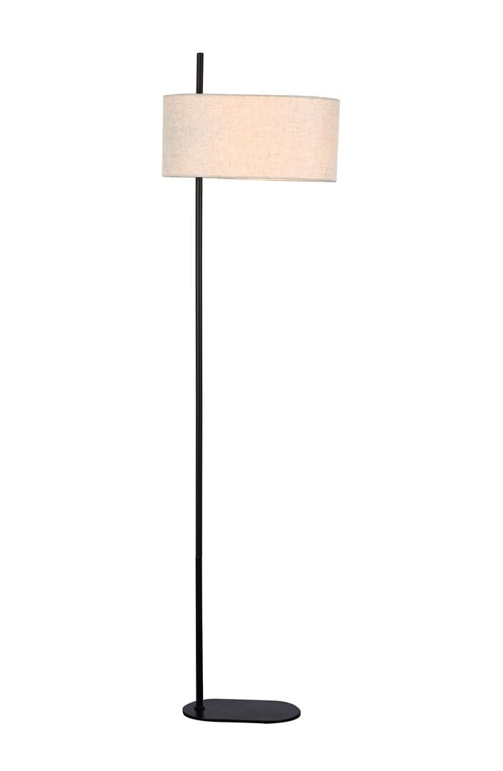 Lampa podłogowa stojąca Narmin czarny mat beż 1xE27x40W wym: 152 x 40 x 40 cm metal Rabalux