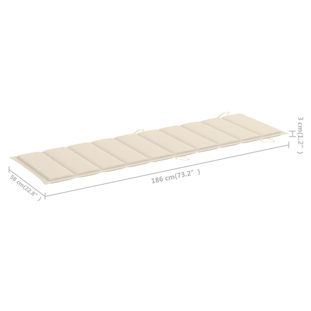 Maison Exclusive - Chaise longue de jardin avec table et coussin Bois d'acacia - 9