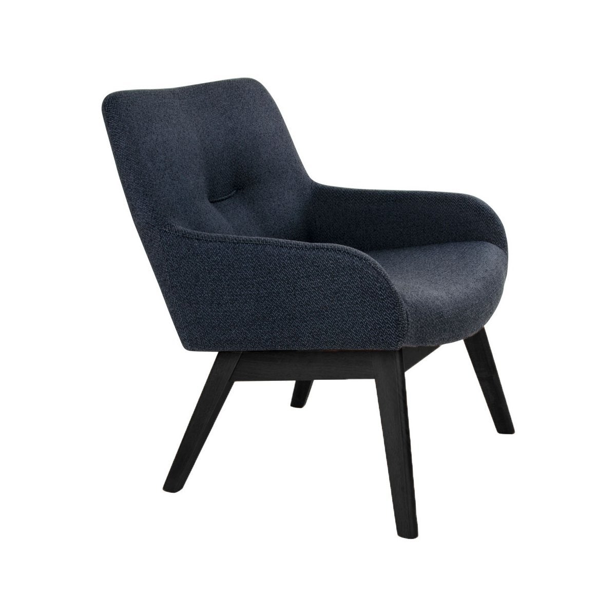 Fauteuil lounge en tissu pieds bois HARMANCE - 4