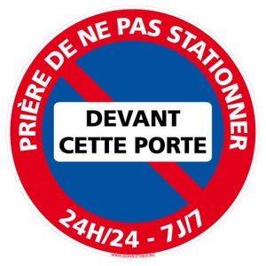 Panneau - Stationnement Interdit - Diamètre 200 Mm - Plastique Rigide PVC 1 Mm - Protection Anti-UV - Très Résistant En Extérieur