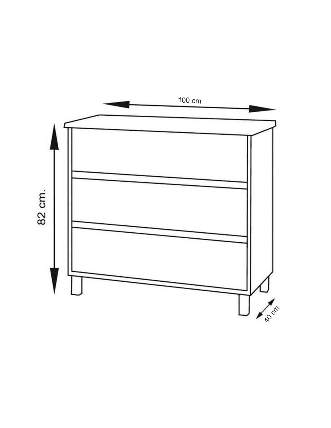 Meuble de salle de bain Imperia 3 tiroirs avec lavabo et miroir – Blanc 100x40Cm - 2