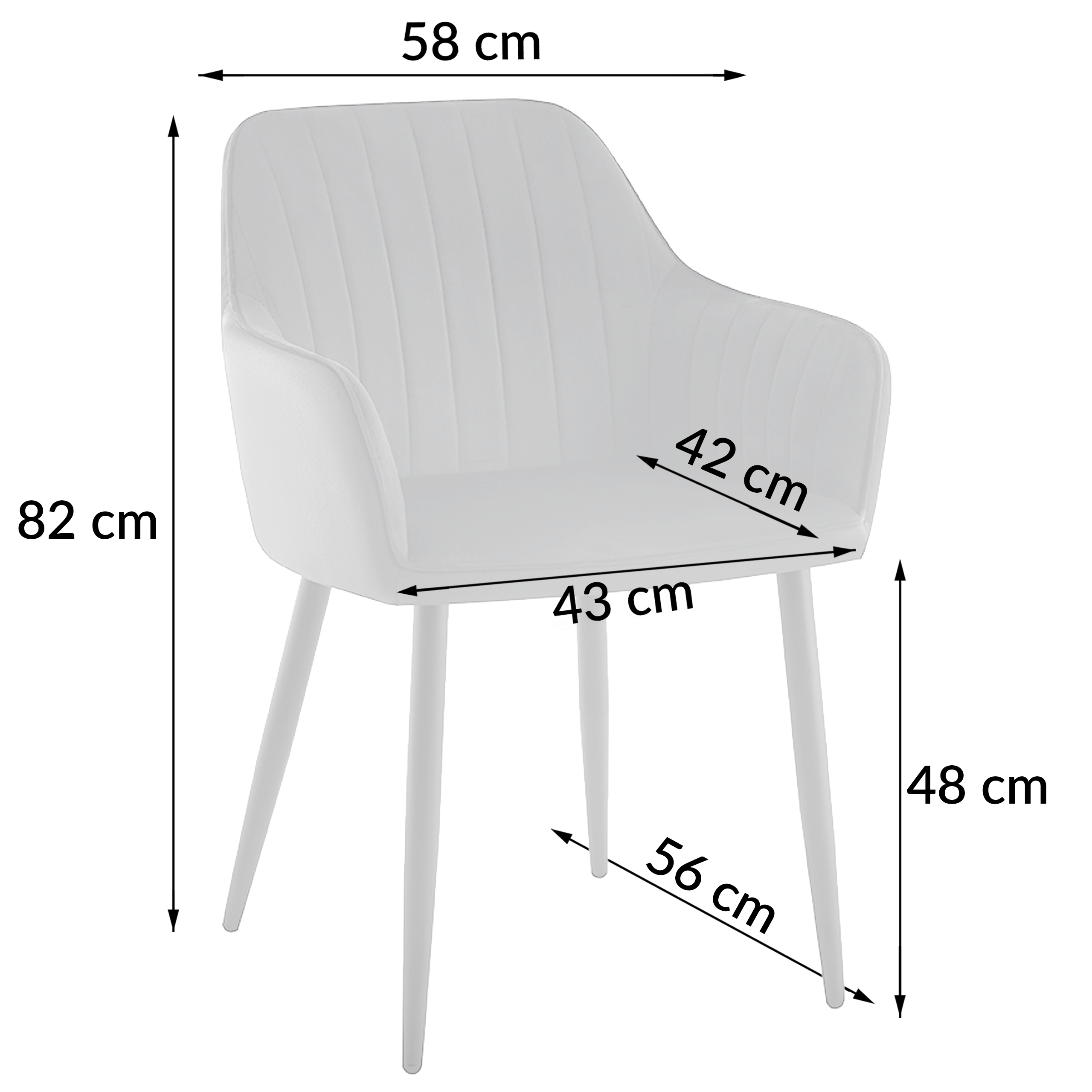 Krzesło tapicerowane nowoczesne KT203 Maria III taupe - 6