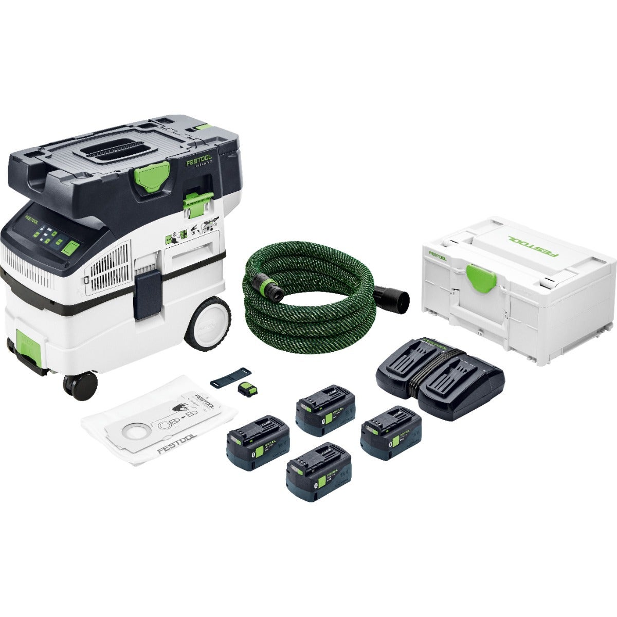 Odkurzacz mobilny akumulatorowy Festool CTMC MIDI I-Plus CLEANTEC 18 V / 4 x 5,0 Ah akumulator + ładowarka - 577672