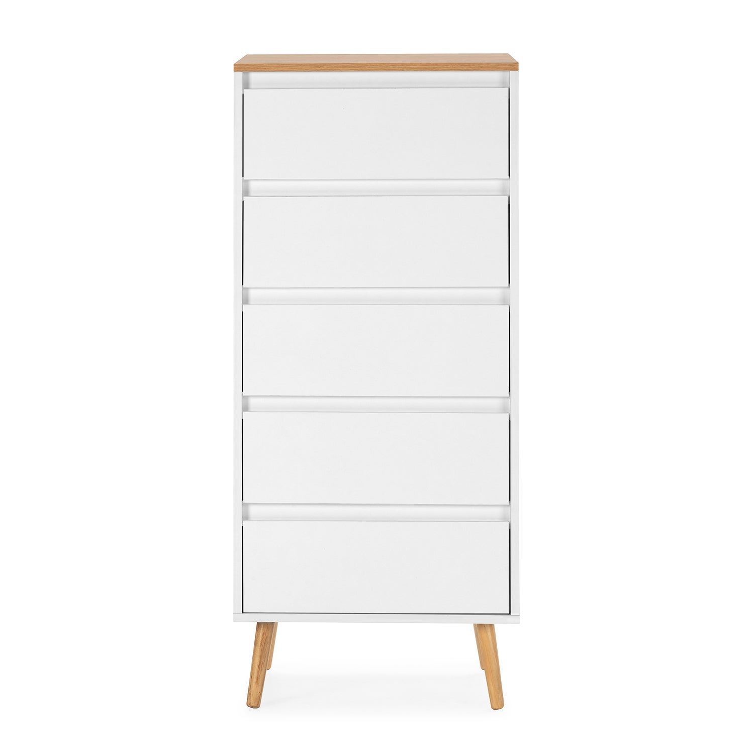 Cómoda alta Desi 5 cajones color Blanco - 4