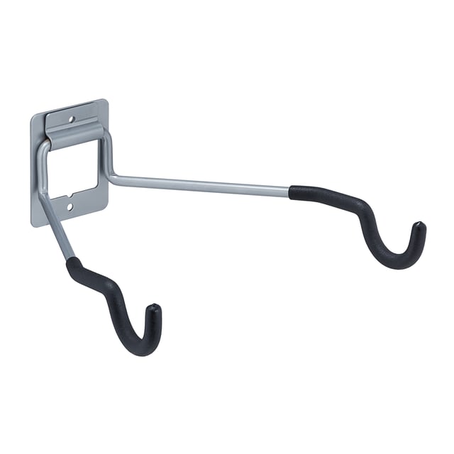 Relaxdays Portabicletta da Muro, Supporto Pieghevole, Carico 25 kg, HLP: 11x31x33 cm, Garage e Cantina, Nero Argentato