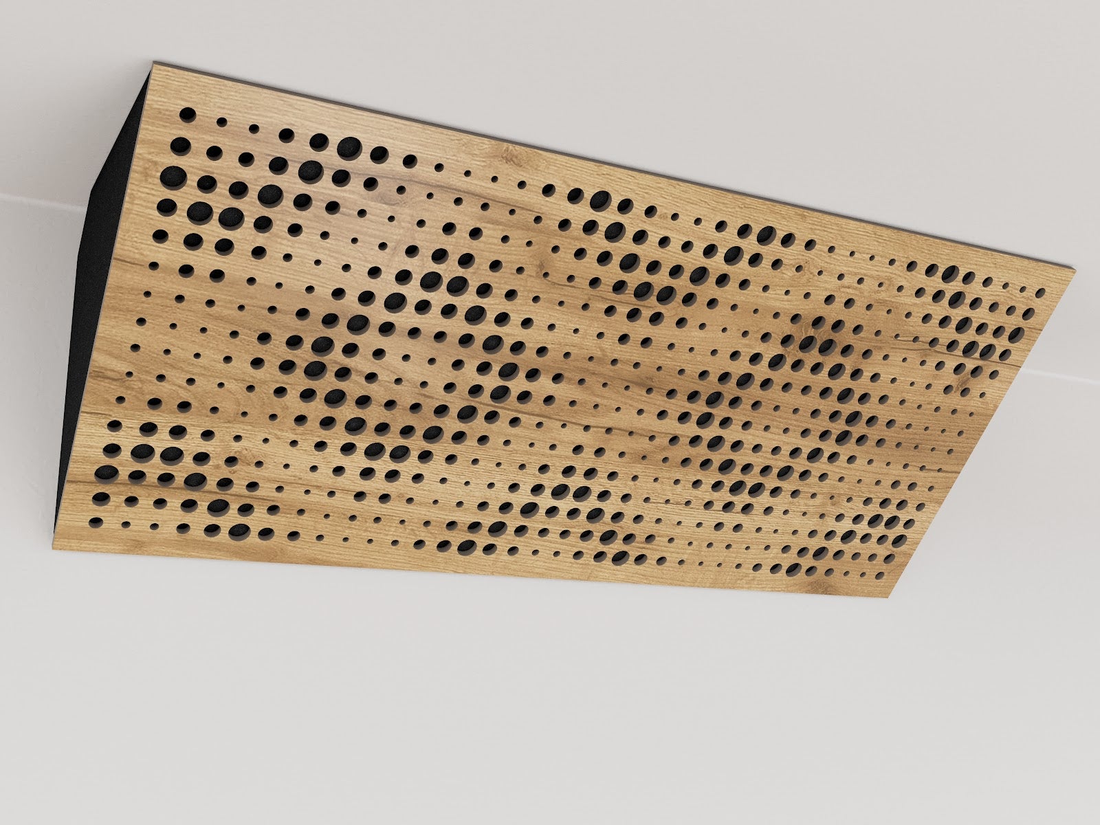 Lot de 2 Pièges à basses REBAT-HORIZONT acoustiques étroits insonorisants 50x23 cm -MDF perforé laminé et mousse acoustique -Chêne - 2