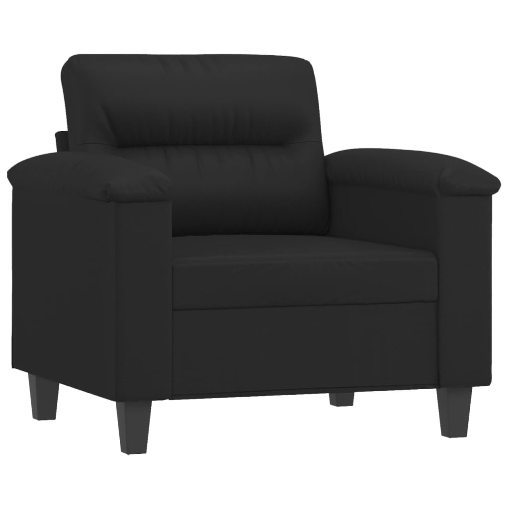 Fauteuil De Salonchaisefauteuil Noir Cm Similicuir Cds Leroy Merlin