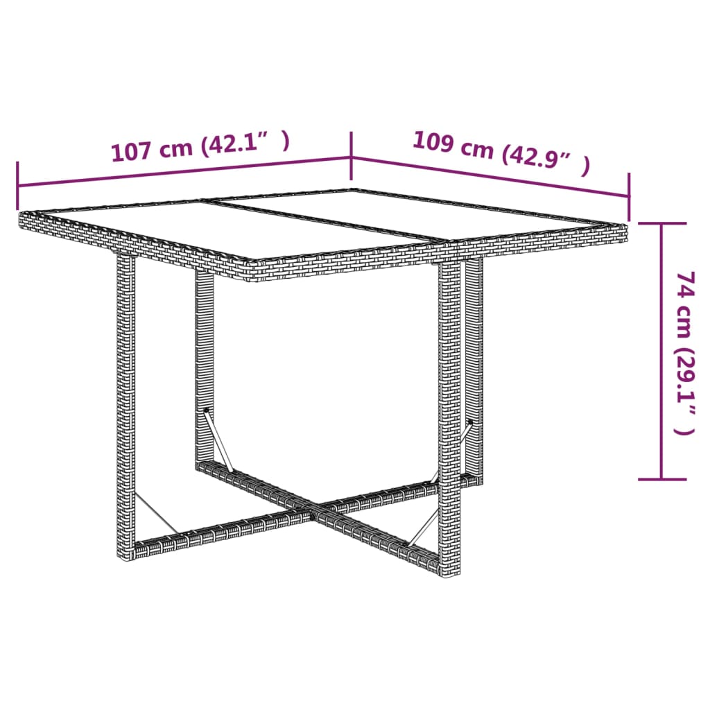Ensemble à dîner de jardin avec coussins 5 pcs poly rotin noir vidaXL - 6