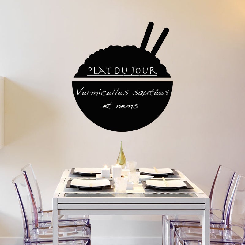 Adesivo ardesia Ciotola di riso - Sticker adesivo - adesivi murali - 55x50cm - 3