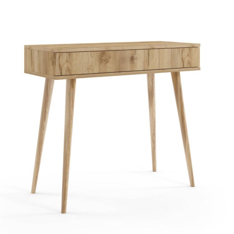 Konsola LEBEL dąb craft złoty