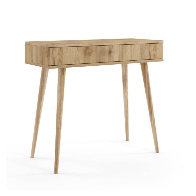 Konsola LEBEL dąb craft złoty