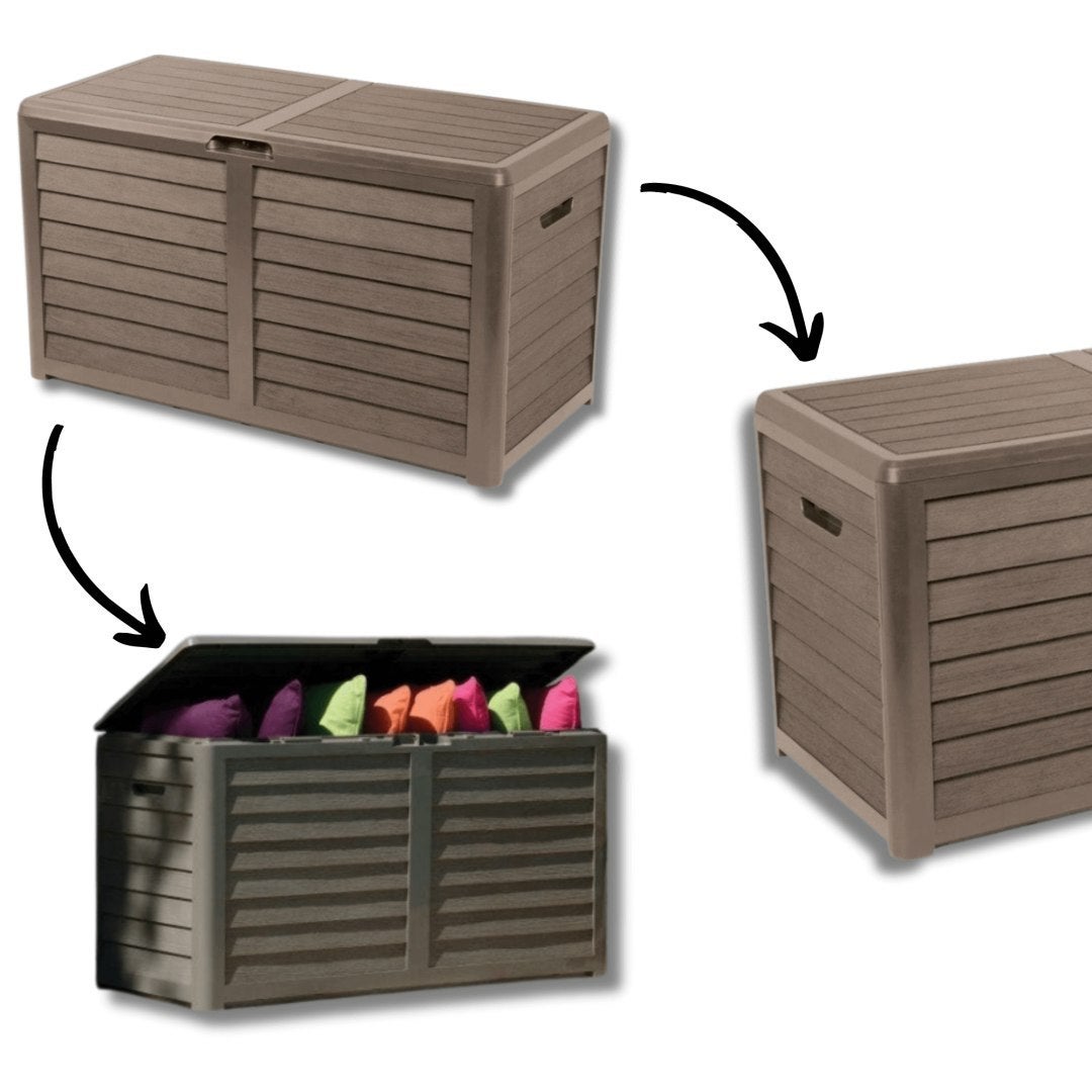 Coffre de rangement Baya - 420 L - Taupe - Eda - 6