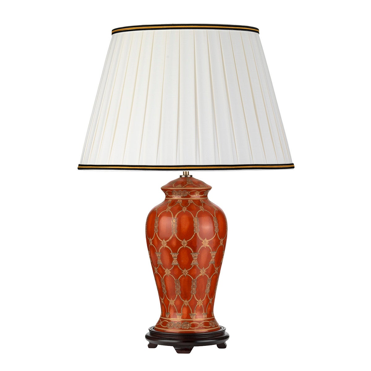 Lampa stołowa terakota czerwona z abażurem Datai E27 60W Designer's Lightbox