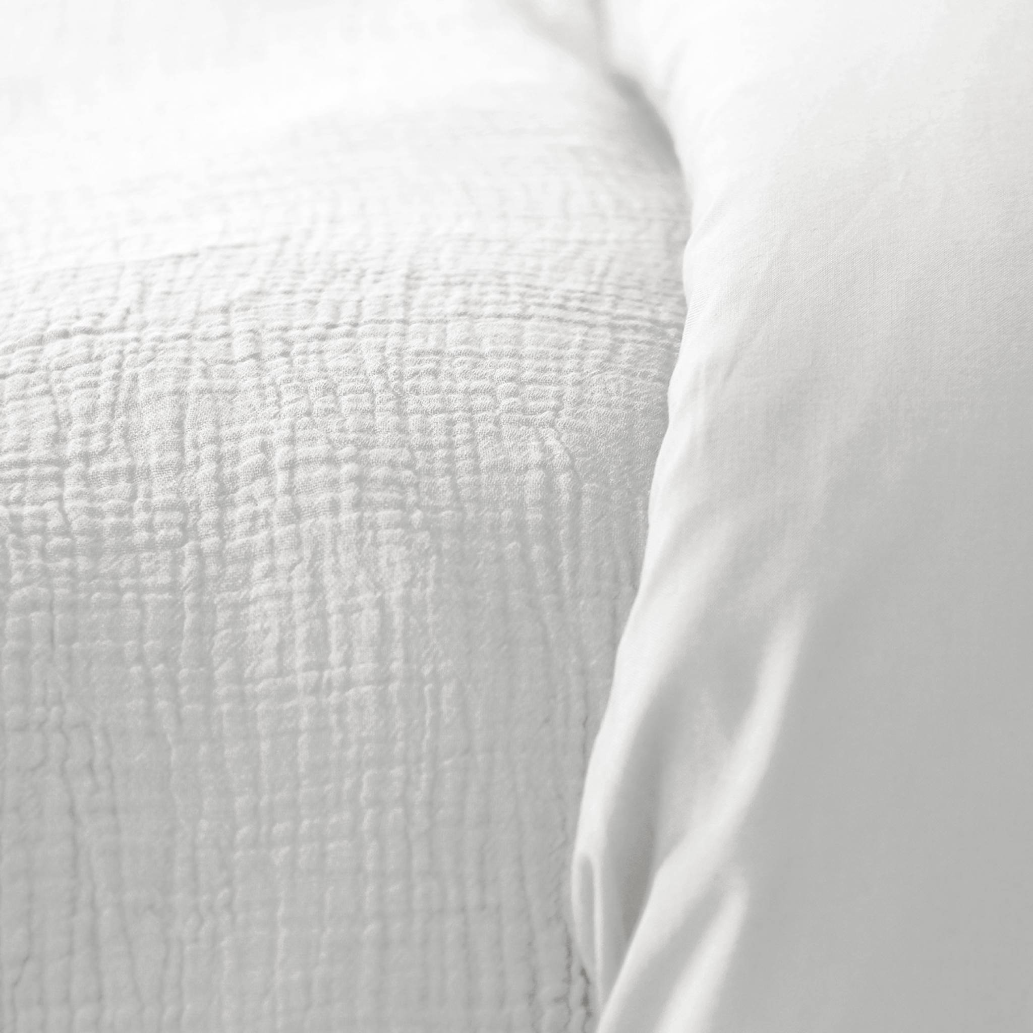 Parure de lit gaze de coton / coton. 1 place. 1 housse de couette avec 1 taie d'oreiller 140 x 200 cm ALIX - 3