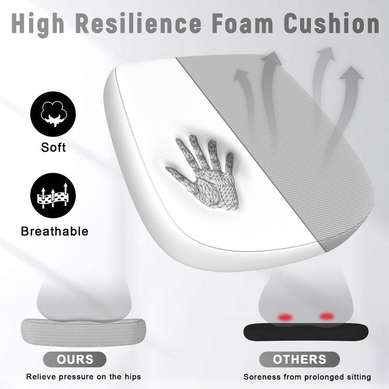 Sedia da ufficio ergonomica RATTANTREE - con rotelle - Schienale regolabile con supporto lombare - Altezza regolabile - Grigio - 4