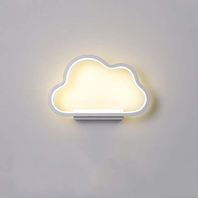 Applique LED forme nuage blanc naturel – Luminaire mural chambre ...