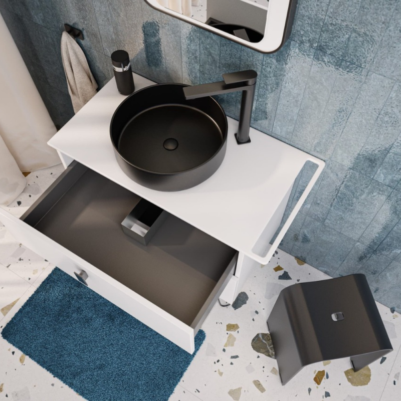 Swiss Aqua Technologies Gancio a parete adesivo a doppio gancio in acciaio inox, nero opaco (HACEKNALEP2HMC) - 5