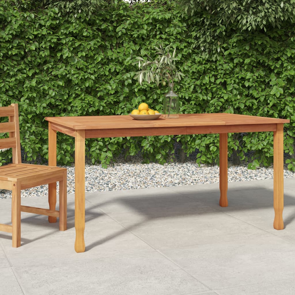 Table à d?ner de jardin 150x90x75 cm bois massif de teck - 2