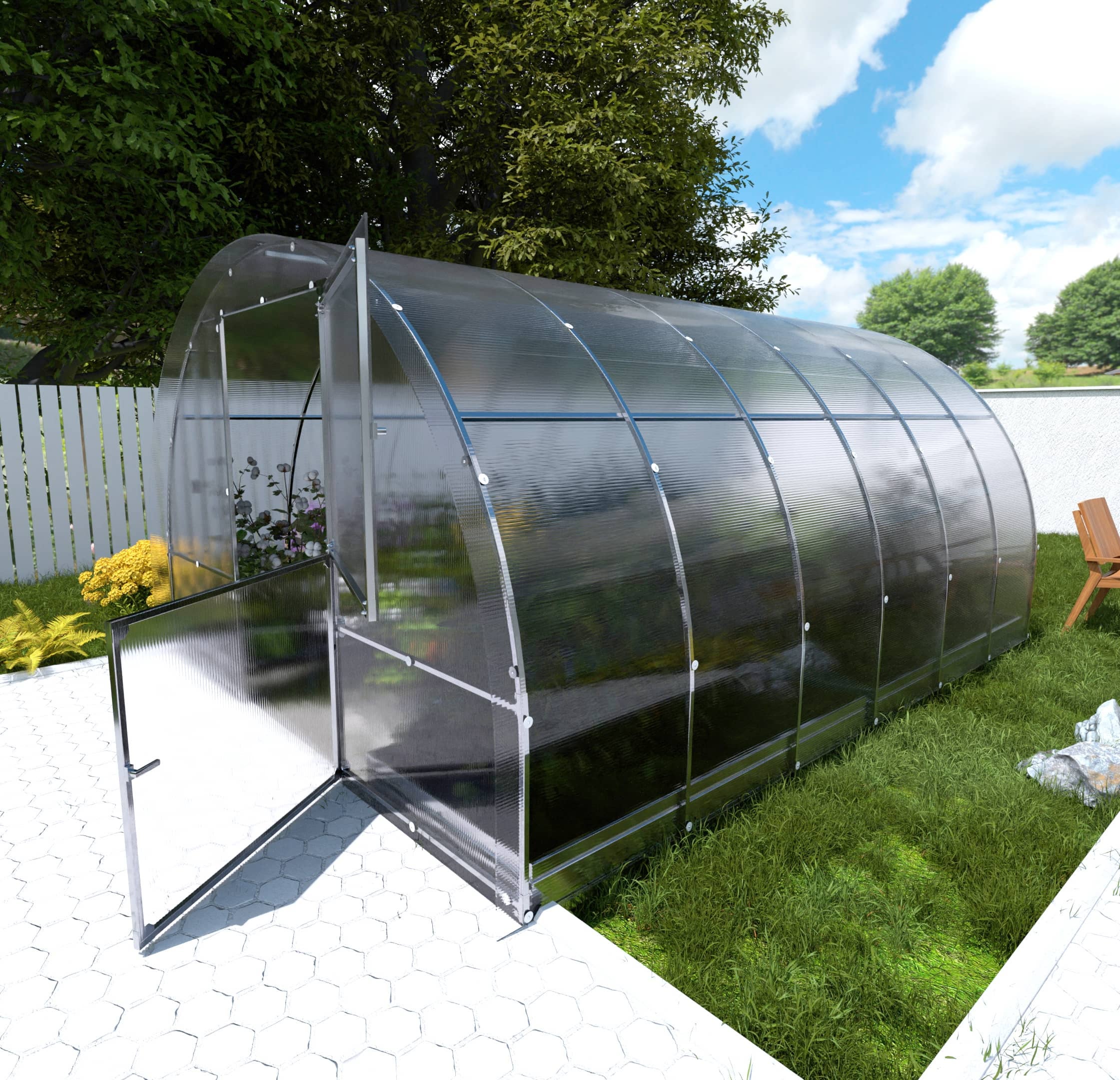 Szklarnia KLASIKA EASY 3 x 4 m (12 m²), 4 mm z powłoką z poliwęglanu 1szt.