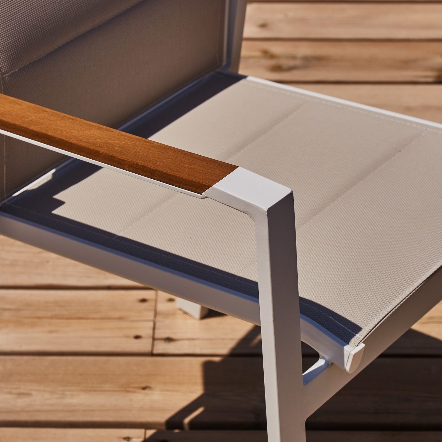 Chaise de jardin sans coussin OSAKA en Aluminium Blanc - 5