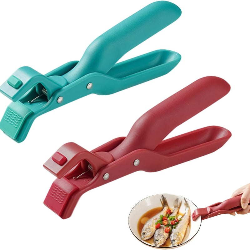 Wielofunkcyjne podstawki pod miski kuchenne, zestaw 2 antypoślizgowych silikonowych szczypiec zapobiegających poparzeniom, szczypiec zapobiegających p