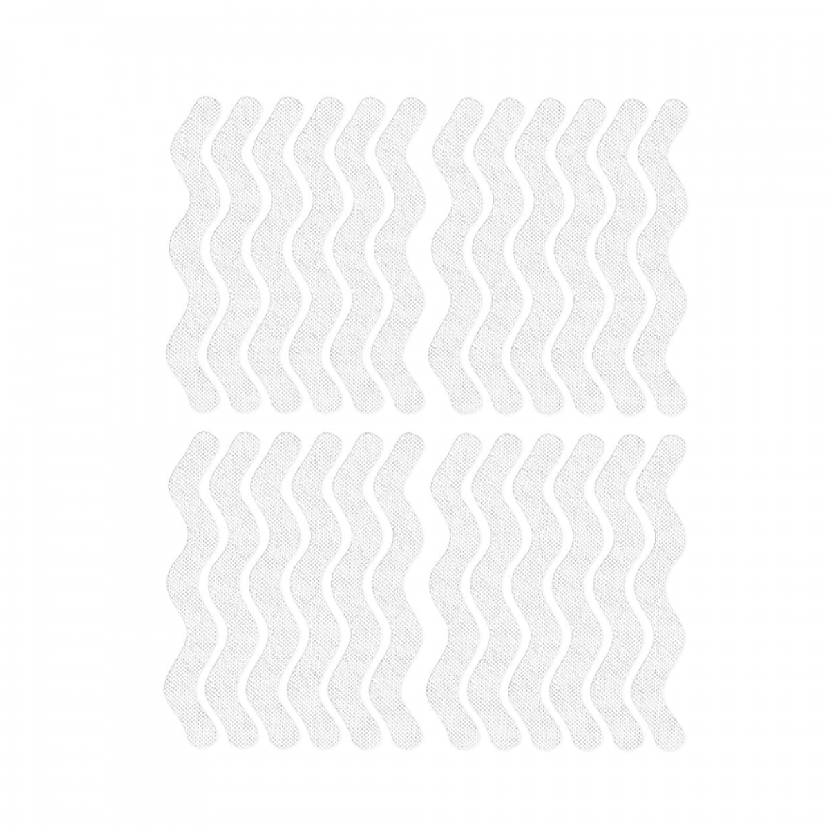 Naklejki antypoślizgowe pod prysznic, w kształcie litery S, do wanien, kabin prysznicowych, schodów, 1,3 x 18 cm, 24 sztuki, transparentne