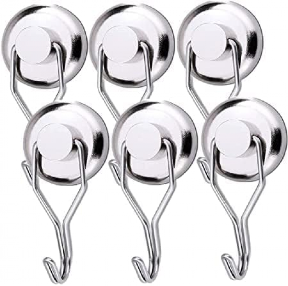 Mocny haczyk magnetyczny, obrotowy haczyk magnetyczny, haczyk magnetyczny na ręczniki kuchenne, zestaw 6 sztuk