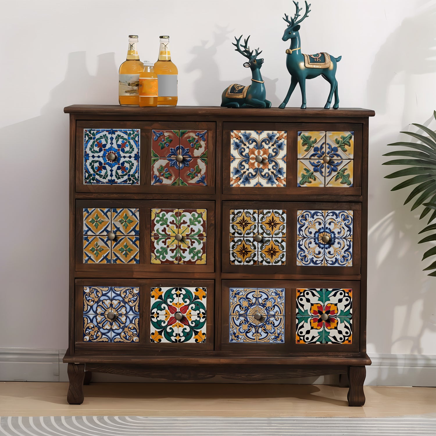 Lot de 12 panneaux muraux 3D autocollants, Crédence adhésive, Autocollants décoratifs, Imperméables et résistants à la chaleur, 15 cm x 15 cm - 3