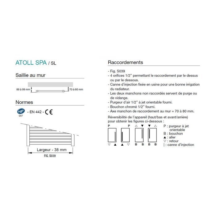 Acova - Atoll Spa chauffage central SL-150-050 - SL-150-050 - 3
