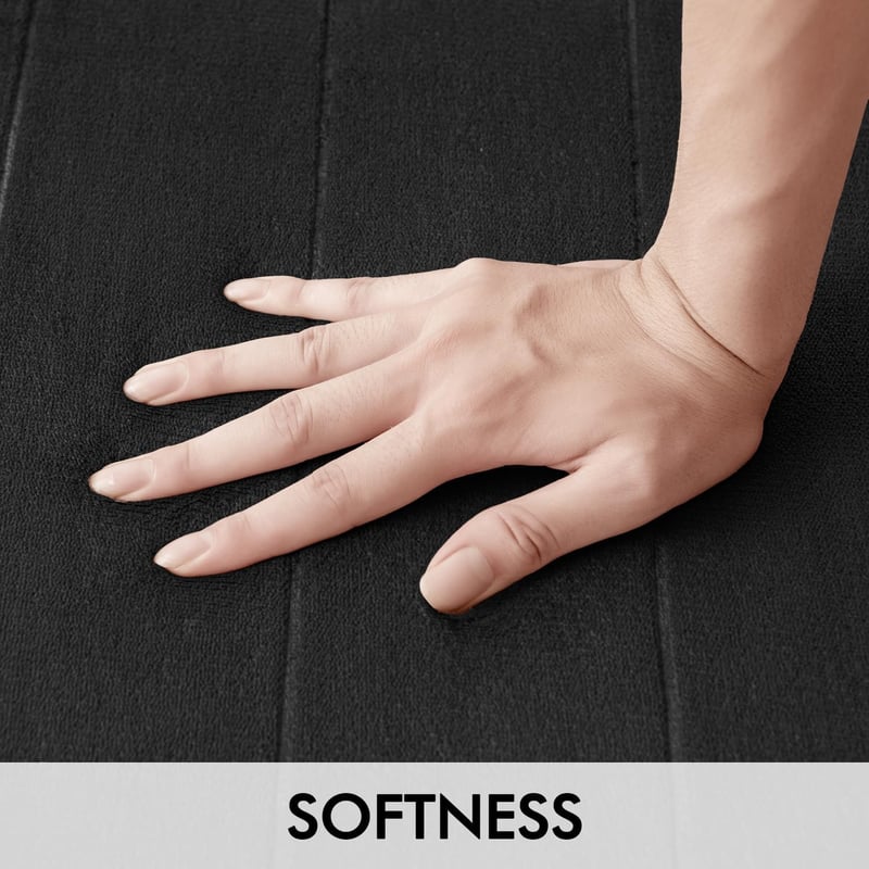 Bardzo miękka, antypoślizgowa mata łazienkowa z pianki memory - czarna 40 x 60 cm