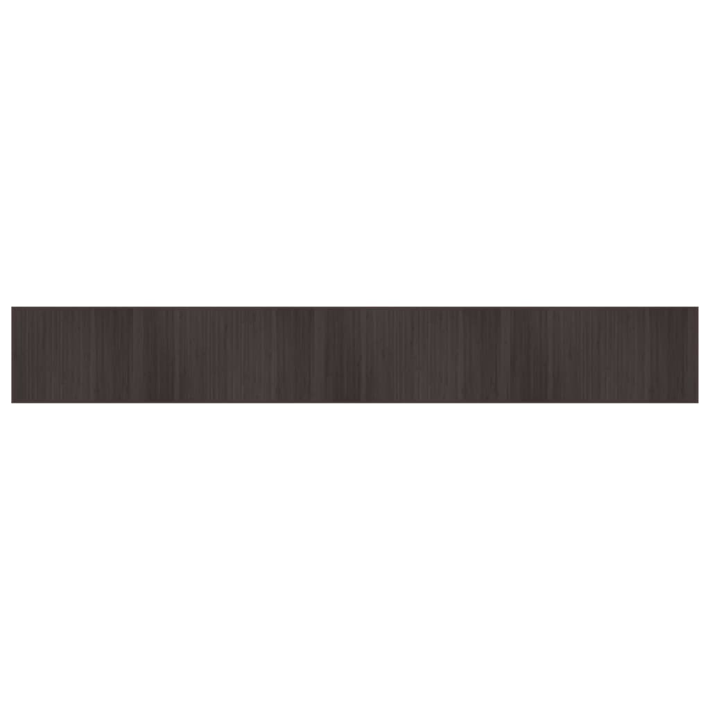 Tapis rectangulaire marron foncé 70x500 bambou - 2