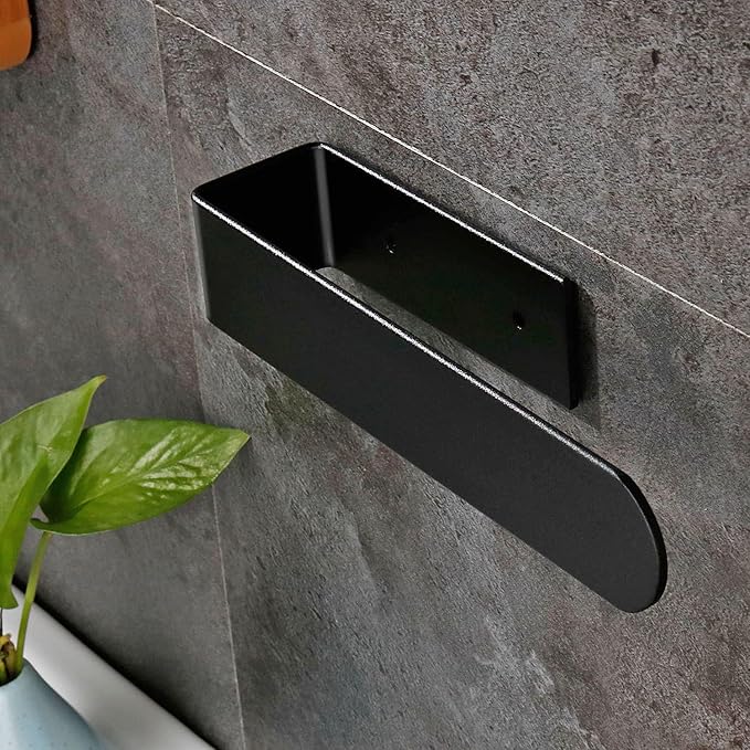 Czarny wieszak na ręczniki łazienkowe, samoprzylepny wieszak na ręczniki montowany na ścianie bez wiercenia, wieszak na ręczniki łazienkowe