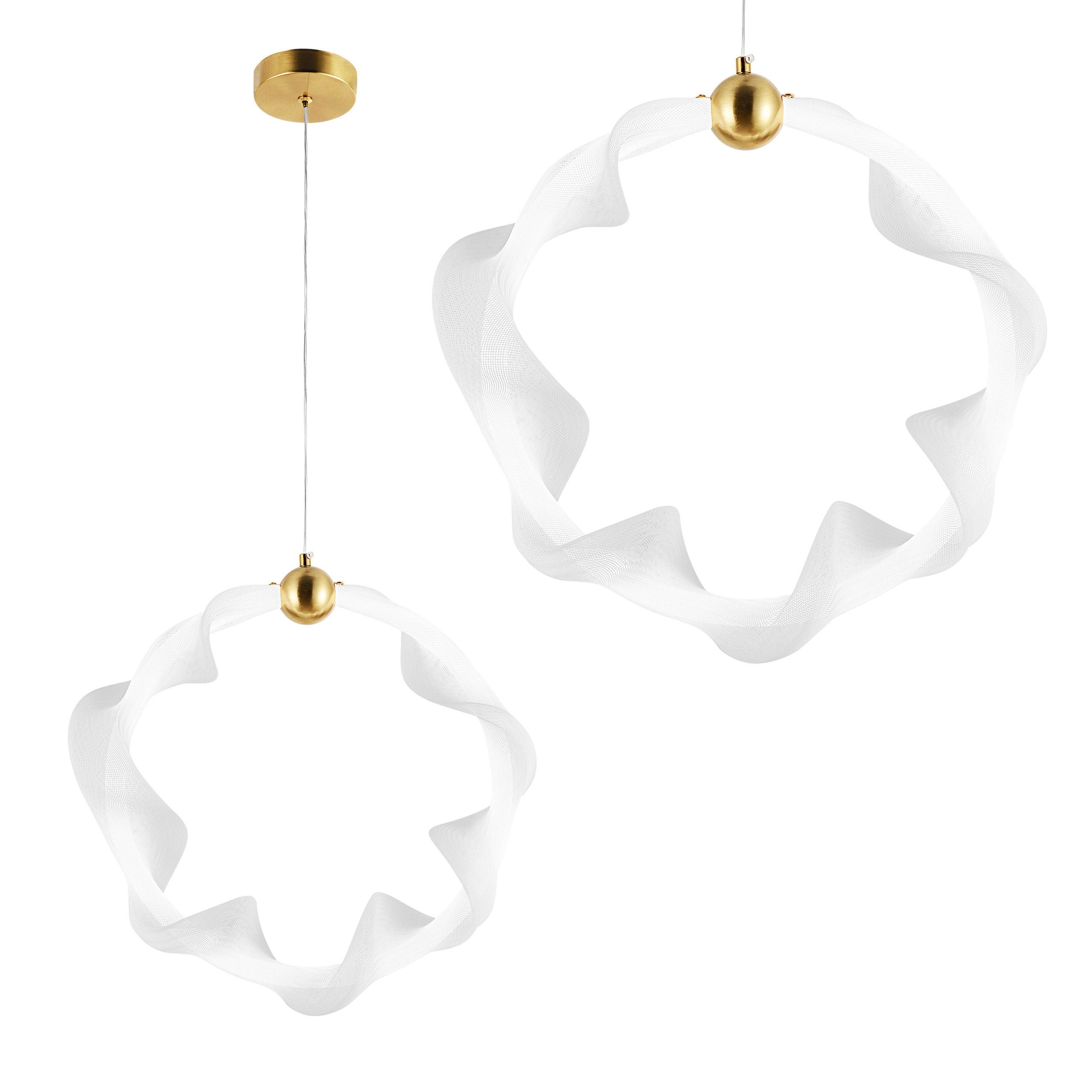 Lampa Sufitowa Wisząca Led Toolight Led G014-1Cp Biały Złoty