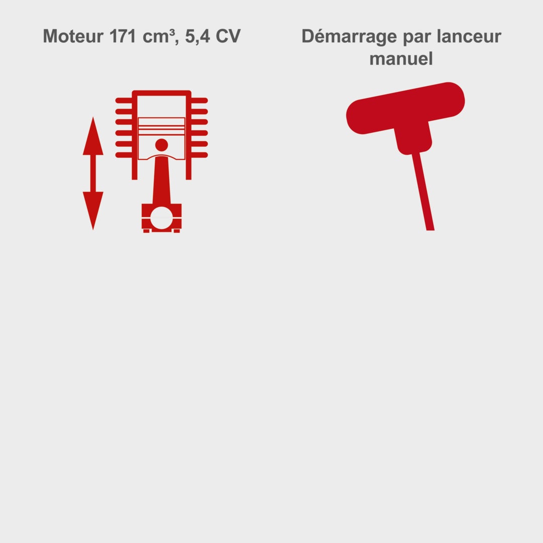 Scheppach Tondeuse à gazon thermique MS180-51 - Largeur de coupe 51 cm - Moteur à essence 4 temps 4,0 kW - 5,4 CV - Jardin 1600 m² - 5