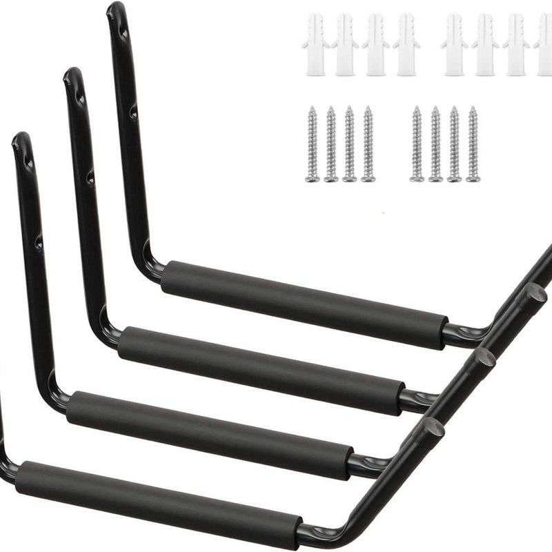 Haki ścienne, wytrzymałe haki do przechowywania, duże haki na narzędzia, nośność 45 kg, wyściełany hak garażowy, ...