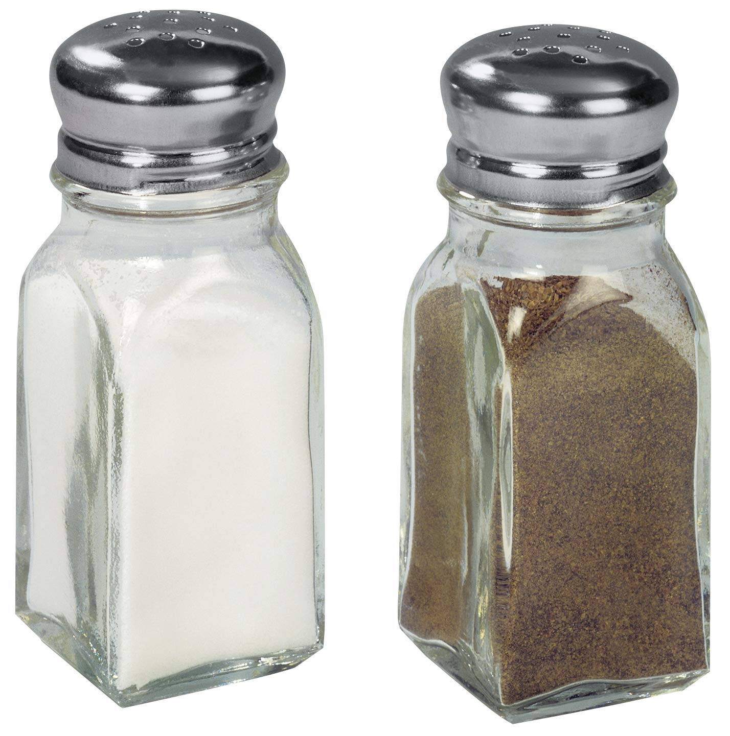 Set Saliera E Pepe In Acciaio Inox E Vetro - Macina Spezie