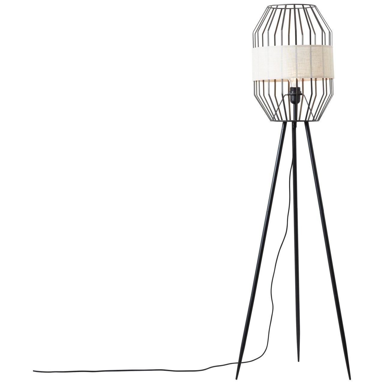 Brilliant Lampa ścienna LED Marty 2 żarówki wysoki/niski piaskowy czarny metal/drewno czarny 2x GU10, 10 W, żarówki LED w zestawie i wymienne - 3