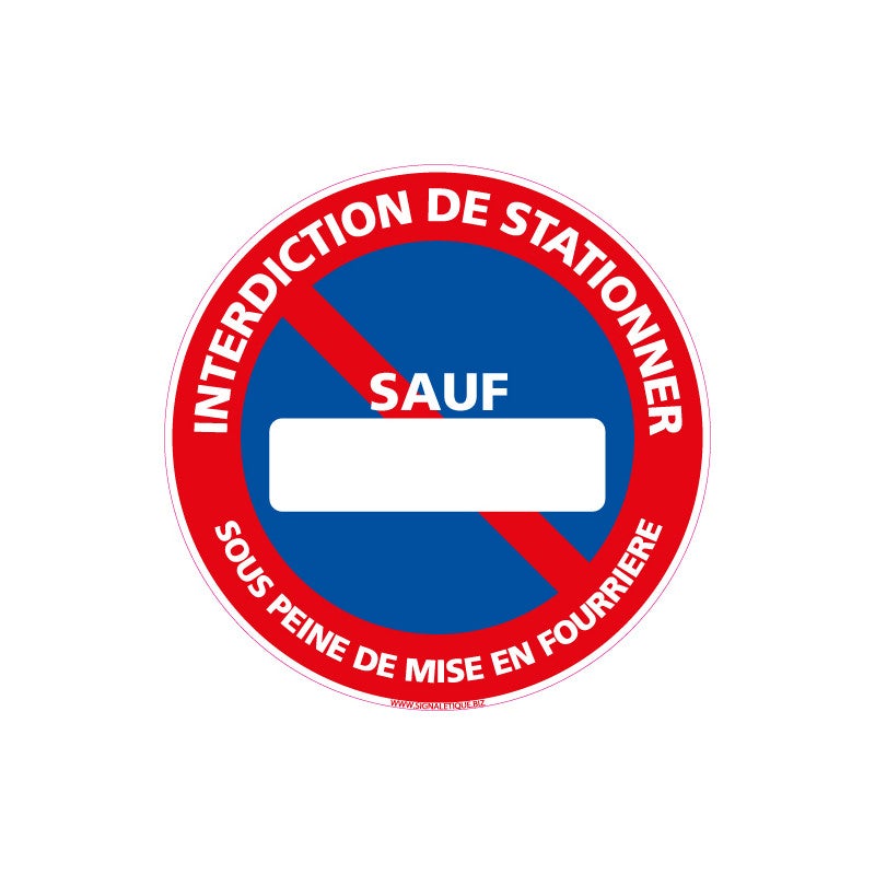 AUA SIGNALETIQUE - Cartello Parcheggio Vietato Ai Non Residenti - 230 Mm - Alluminio Dibond 3mm Resistente