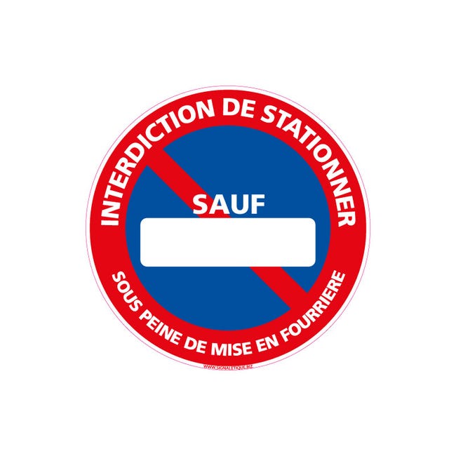 AUA SIGNALETIQUE - Cartello Parcheggio Vietato Ai Non Residenti - 230 Mm - Alluminio Dibond 3mm Resistente