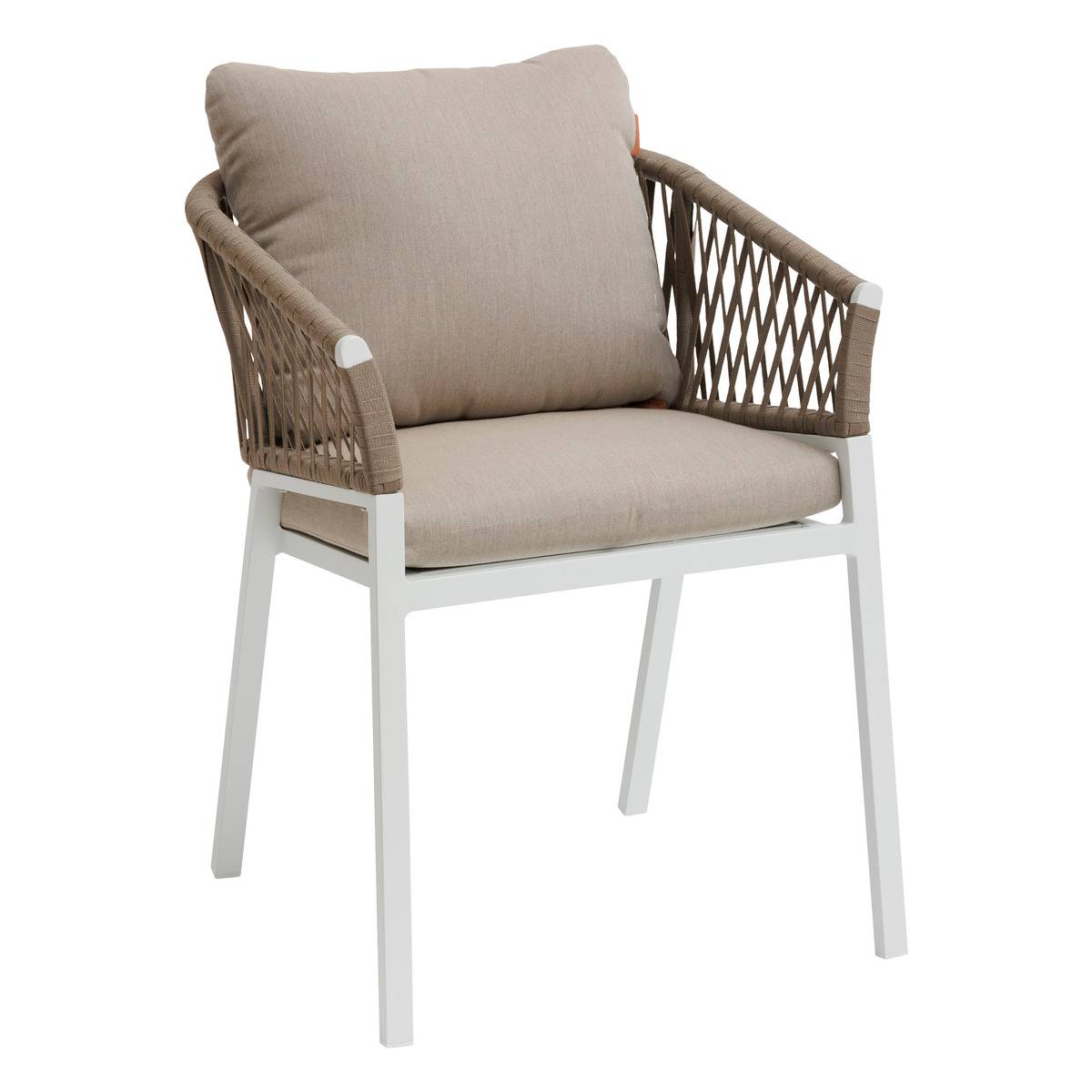 2 fauteuils de jardin Oriengo Taupe & Blanc - Hespéride - 5