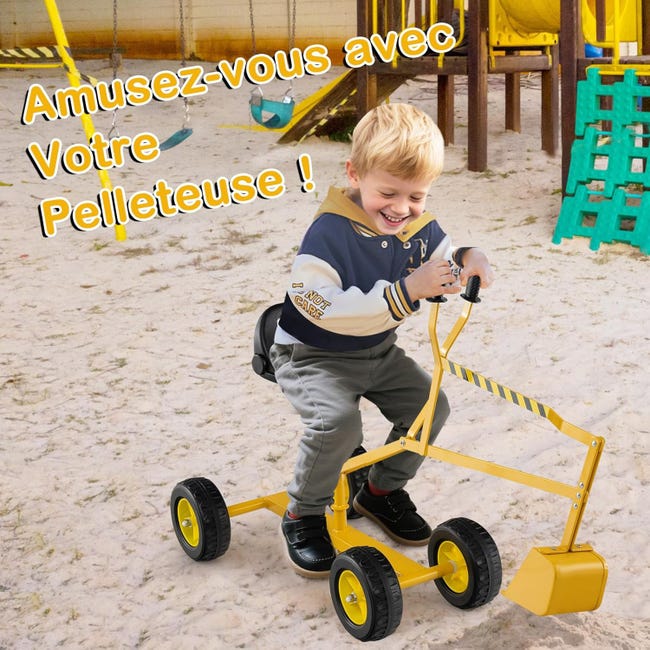 Pelleteuse Enfant Avec Siège Pivotant à 360°& Pelle, Tractopelle Pour Bac A Sable Avec Base Hexagonale Pour Sable Terre Neige Jaune 3 Ans 90037232 Pelleteuse Enfant Avec Siège Pivotant à 360°& Pelle, Tractopelle Pour Bac A Sable Avec Base Hexagonale Pour Sable Terre Neige Jaune 3 Ans 90037232