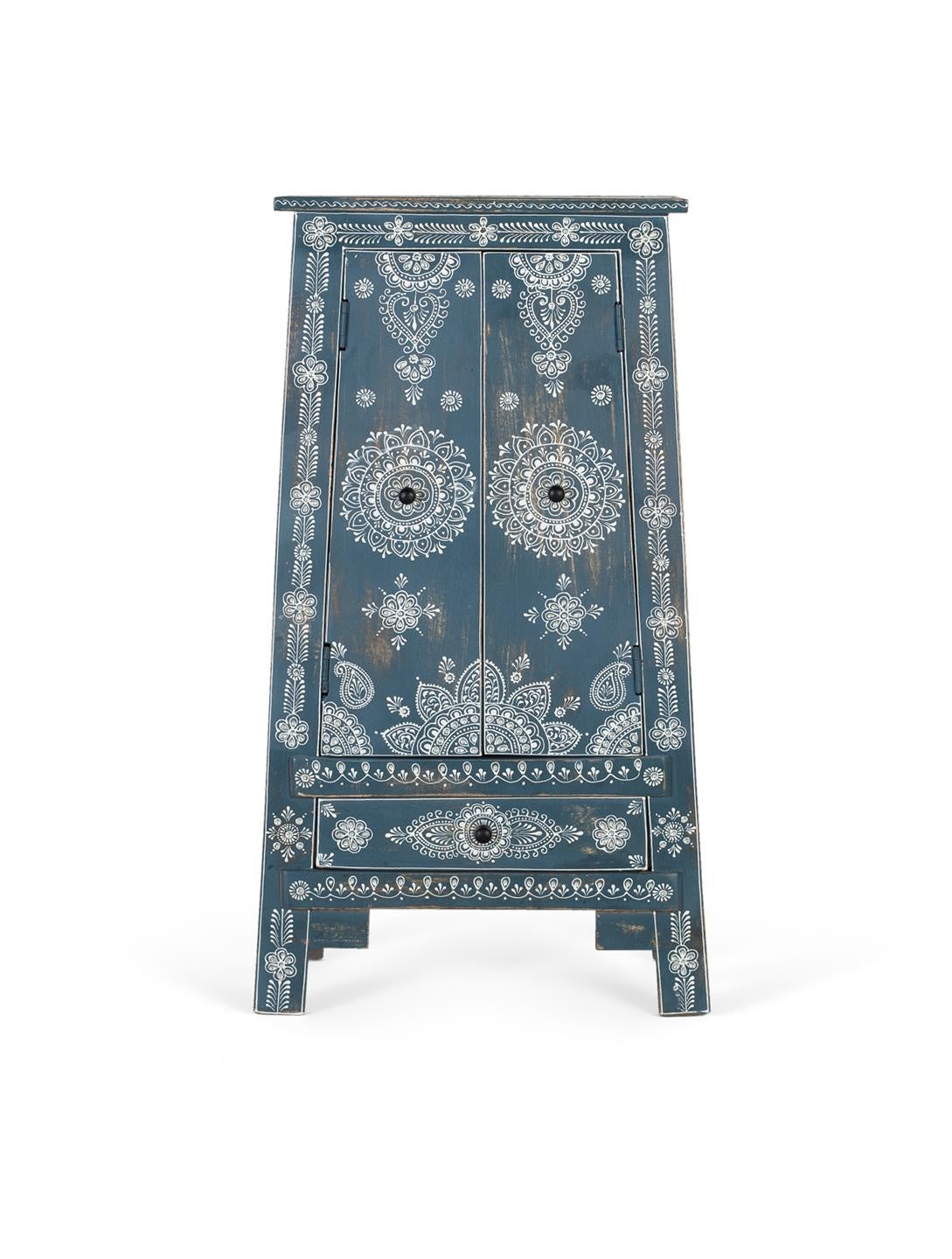 Meble pomocnicze z drewna mango, płyta MDF 50 cm, styl współczesny etniczny, 92x50x35 GYC